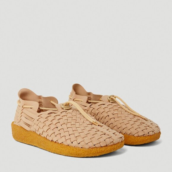 Malibu Surfer Sandals Latigo Sneakers Beige Woven Huarache Mocs Crepe Sole Sz 11